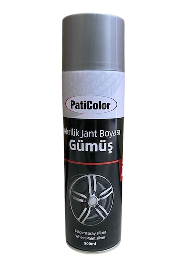 Paticolor Akrilik Jant Boyası Gümüş 500ml Gri
