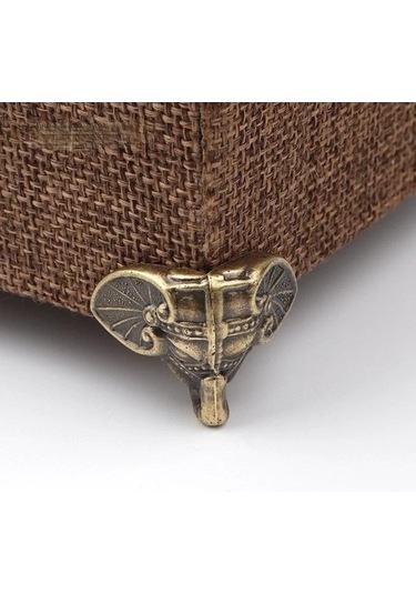 Flybuy Bosphorusboutique Vintage Takı Sandığı, Plastik, 4 Adet, Bronz Bacak, 28x23mm, Antika Dekorasyon -