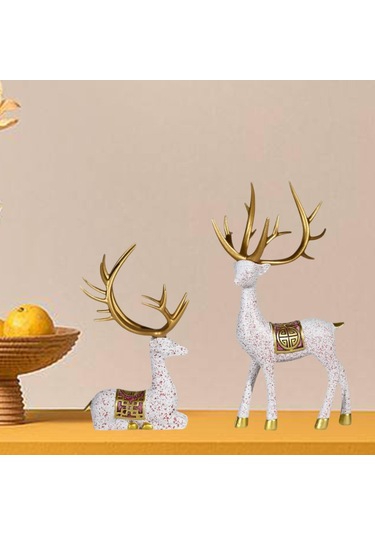 Homyl Yatak Odası Masaüstü Oturma Için 2 Adet Ren Geyiği 10cmx20cm