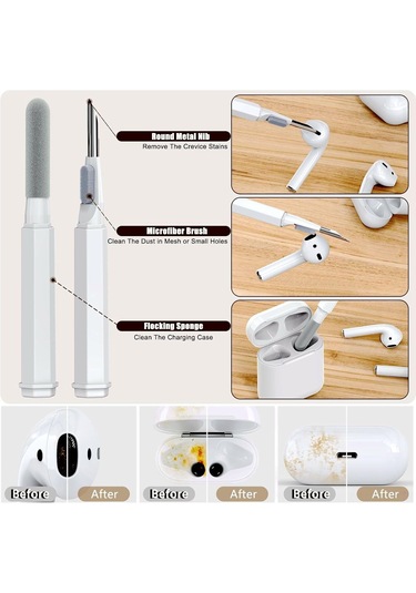 Suofeng Q20 20'li 1 Temizlik Seti: Telefon, Bilgisayar, Klavye Ve Kulaklık İçin Beyaz Sıvılı Temizleme Aleti