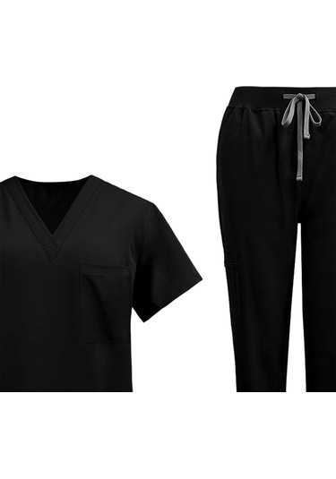 Dolıty Hemşirelik Üniformaları Fırçalama Seti Kısa Xl-siyah