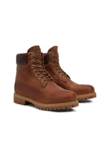 Timberland Tb127094 Timberland Premium 6 Inch Lace Up Waterproof Kahverengi Erkek Bot Kahverengi