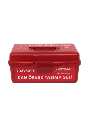 1 Adet Kan Örnek Taşıma Seti- Kırmızı
