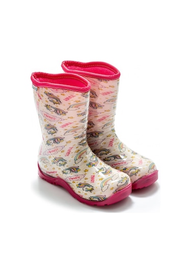 Twigy Çocuk Yağmur Çizmesi Beyaz 30/35 AA0961 Çok Renkli