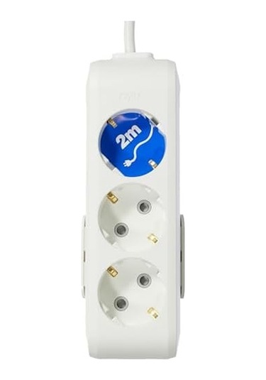 Multi-let Üçlü Priz Topraklı Kablolu Çocuk Korumalı 2 Mt 12