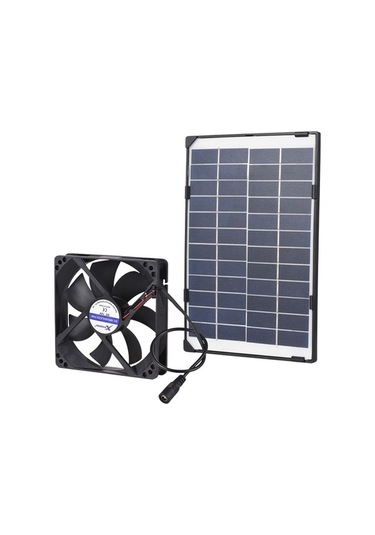 Besthome1 6w Güneş Enerjili Mini Egzoz Fanı, 3m Kablo, Küçük Evcil Hayvan Kulübesi Ve Sera Havalandırması
