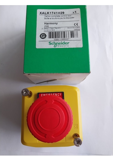 Schneider Harmony Kırmızı mantar kafalı Ø40, Acil durdurma butonu