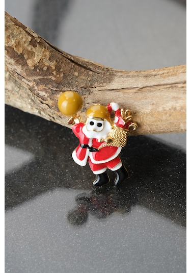 Çildan Womens Yılbaşı Koleksiyonu Noel Baba Broş