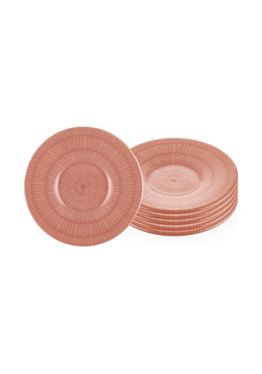 The Mia Noon Çay Tabağı 6lı Set Somon 13 Cm