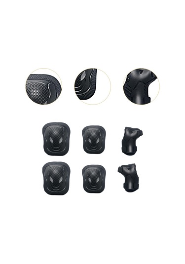 Suntek Koruyucu Dişli Seti Bisiklet Rahat Taşınabilir Dış El Siyah