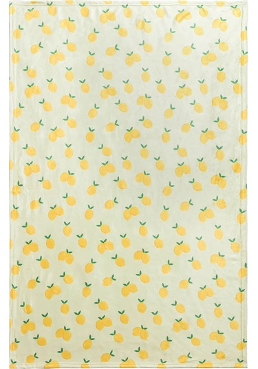 Karışık Limon Baskılı Tv Battaniyesi 100x150 Cm