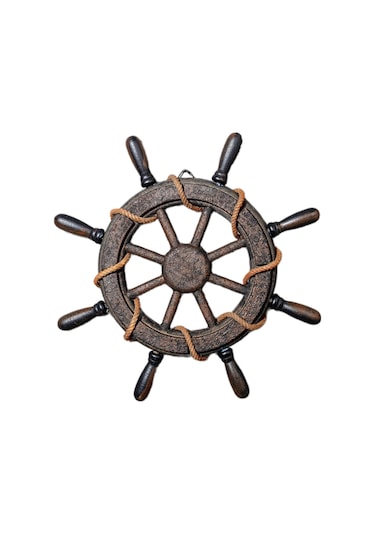 Homyl Tekne Dümen Duvar Heykel Otel Asılı Net32x3x32cm-olmadan