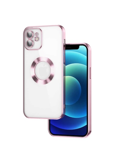 Apple Uyumlu iPhone 11 Kılıf Kamera Korumalı Logo Gösteren Şeffaf Kapak