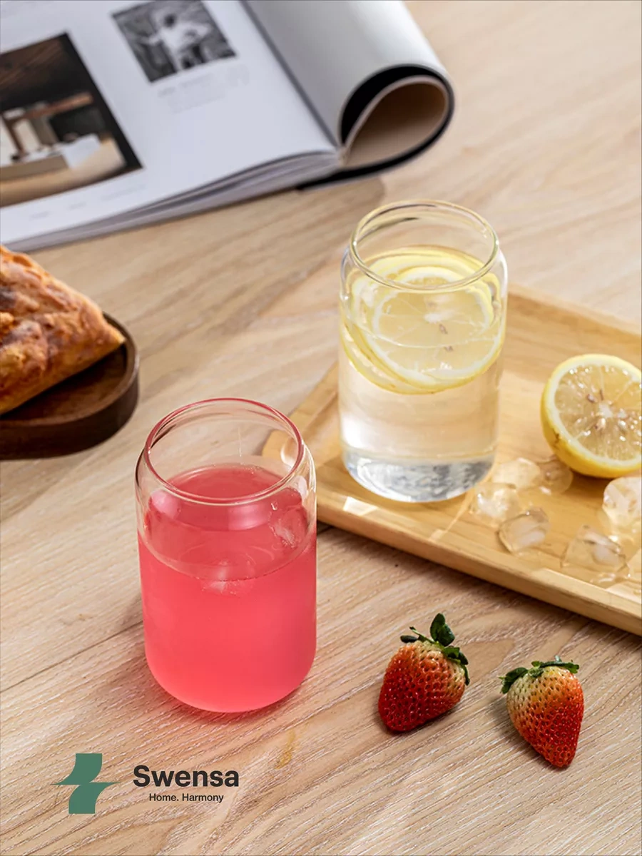 Swensa Kavanoz Şeklinde Cam Bardak Seti 185127210 Beyaz