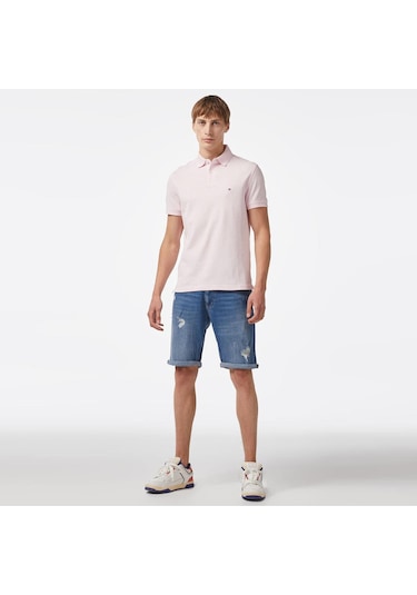 Tommy Hilfiger Erkek Pembe Polo-13163 Pembe