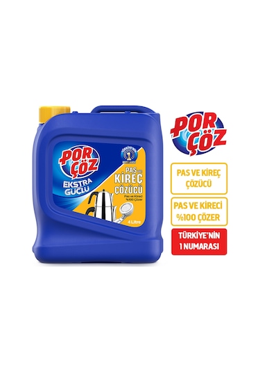 Porçöz Ekstra Güçlü Pas ve Kireç Çözücü 4 L