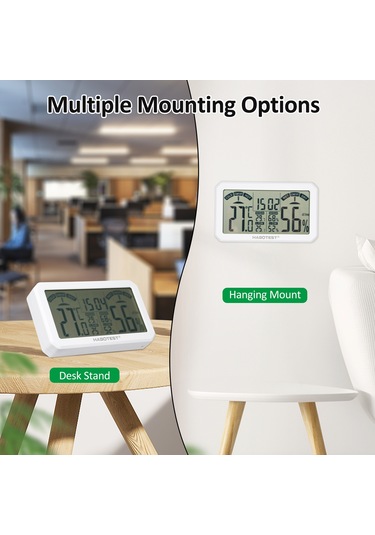 Mini Dijital Higrometre Ve Termometre İç Mekan Nem Ölçer Oda Sıcaklık Sensörü Stand Ve Delikli Sıcaklık Ve Nem Monitörü Ölçer Ev