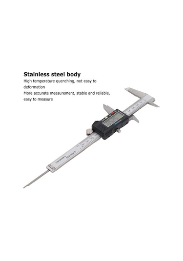Electric Paslanmaz Çelik Dijital Kumpas, 0-150mm Lcd Ekranlı Ölçü Aleti, Metrik/ingiliz Ölçüm