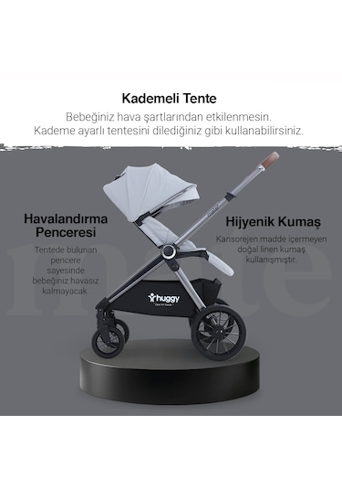 Huggy Mate 5 İn 1 Çift Yönlü Travel Bebek Arabası