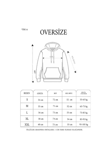 3 İplik Pamuklu Unisex Kapşonlu Sweetshirt - Bej Çok Renkli