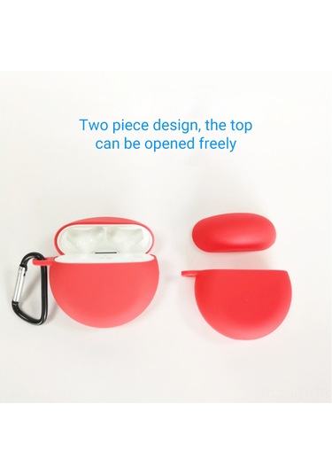 Youmex Huawei Freebuds3 Kulaklık Kılıfı Silikon Koruyucu, İvme Dayanıklı, Kullanıma Kolay, Kablosuz Şarj Desteği, Kayıp Engelleme Döngüsü, Beyaz Diğer