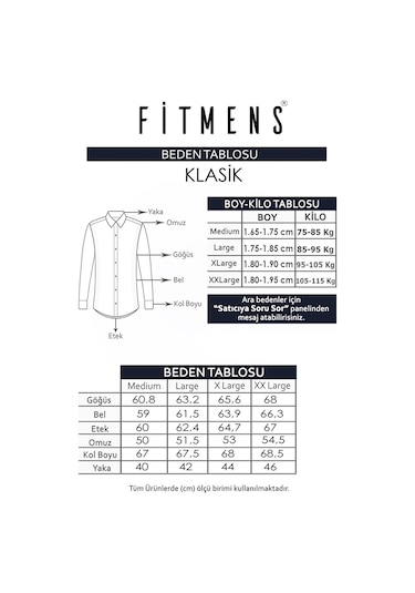 Fitmens Erkek Klasik Uzun Kol Keten Cotton Hediye Kutulu Gömlek - Açık Ma