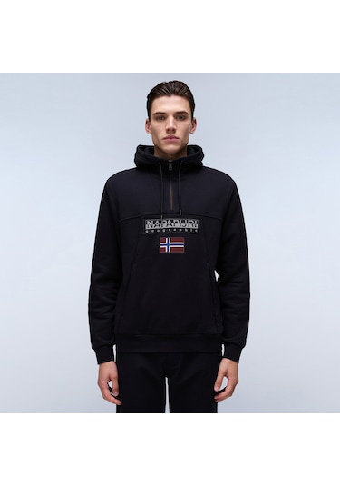 Napapijri Burgee Hzh 2.0 Erkek Siyah Sweatshirt Düz Np0a4ı5e0411 SiYAH