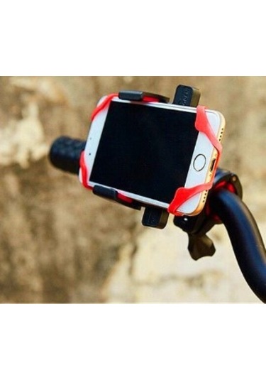 Kenpazar Lastik Destekli Standlı Bisiklet Telefon Tutucu Siyah