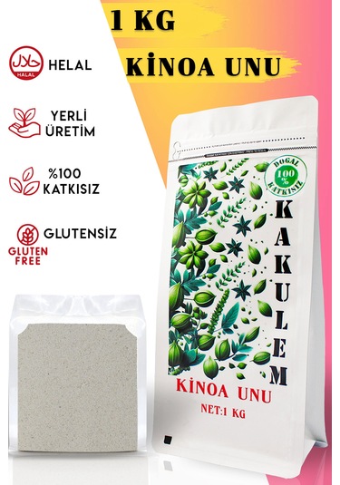 Kakulem Glutensiz Sertifikalı Beyaz Kinoa Unu Tozu 1 Kg