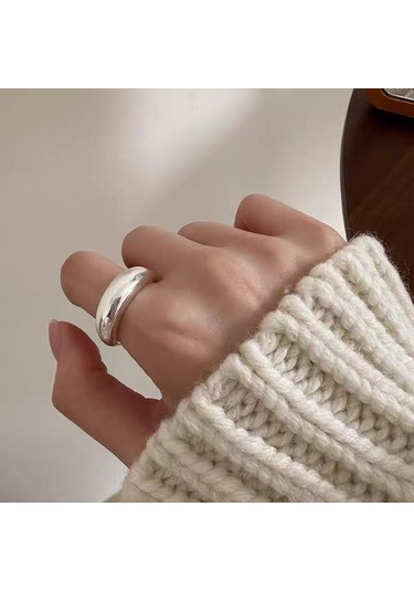 Kadınlar İçin Özel Olarak Tasarlanmış Benzersiz Düz Bantlı Yüzük No.98 Çok Renkli