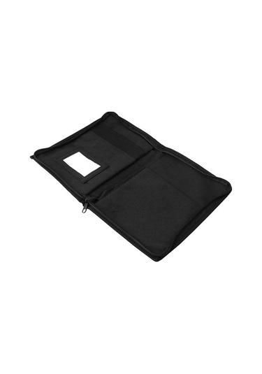 Dayanıklı 600d Oxford Kumaş Çok Cepli Araç Doküman Saklama Çantası - Elastik Halkalı Ve Fermuarlı Siyah Siyah