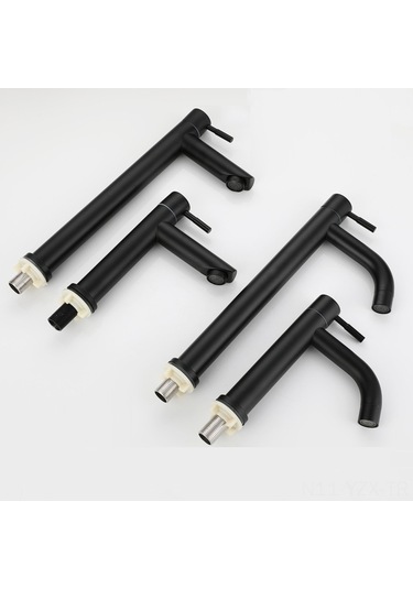 Yaozixa Siyah Lakalı 304 Çelik Tek Soğuk Su Lavabo Kranı - Yüksek Kaliteli Dayanıklı Ev Kullanıma Uygun