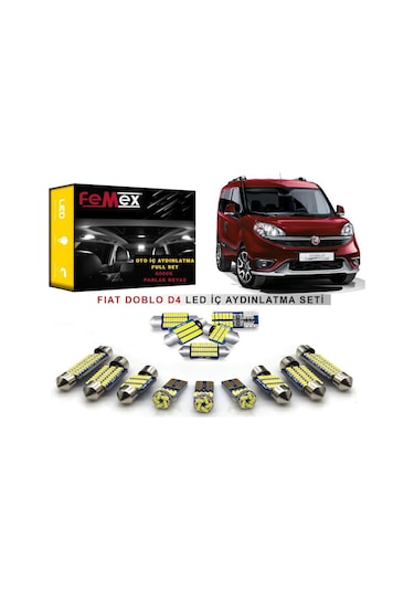 Femex Fiat Doblo D4 Led İç Aydınlatma Ampul Seti Femex Parlak Beyaz