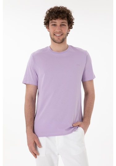 U.S. Polo Assn. Erkek Regular Fit Bisiklet Yaka Lila Basic Tişört 50305928-VR034 U.S. Polo Assn. Erkek Regular Fit Bisiklet Yaka Lila Basic Tişört 50305928-VR034