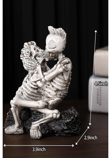 Ölümsüz Aşkın Sembolü Gotik Romantik İskelet Çift Biblosu 1