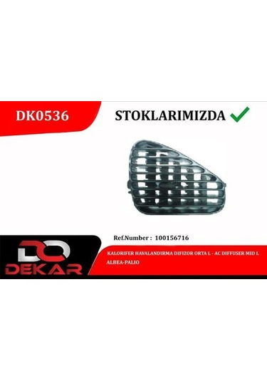 Dekar 0536 Kalorifer Havalandırma Difüzör Orta L Albea Palio 100156716