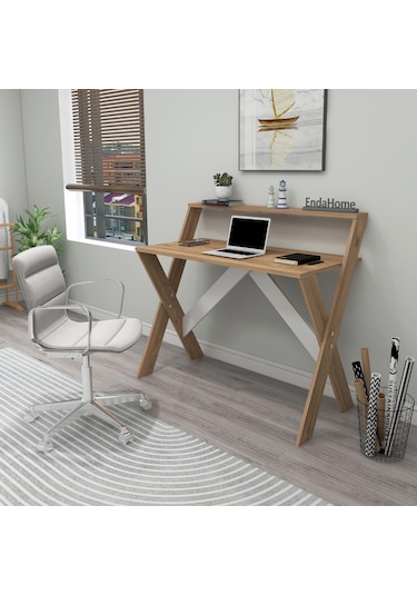 X Ayaklı Ders Çalışma Masası Bilgisayar Masası 50x90 Cm Çam