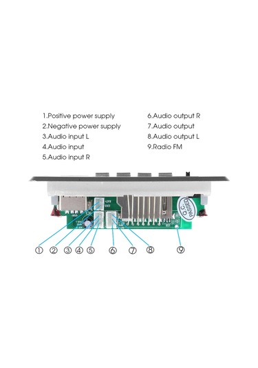 Bluetooth 5.0 Mp3 Dekoder Kurulu 12v Ses Modülü Araba Mp3 Çalar Müzik Hoparlörü Combo Package