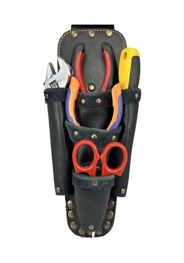 Deri Ca101 Elektrikçi Teknisyen Bel Çantası Siyah