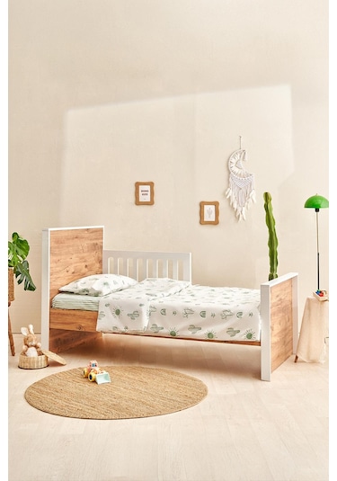 Soley Boho Bebek Nevresim Takımı 100x150 Cm Yeşil