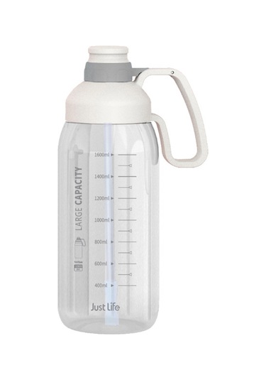 Geeroyoo Büyük Kapasiteli 1.8l Taşınabilir Spor Su Şişesi, Sızdırmaz Kapak Ve Dayanıklı Tasarım, Outdoor Ve Fitness İçin İdeal Beyaz