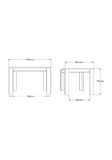 Aven Yemek Masası 120x80 Sepet-antrasit Ave21-sa Antrasit