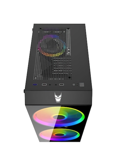 Izoly Esir 2X Argb 18 CM 1x ARGB 12 CM Fanlı Usb 3.0 Temperli Cam