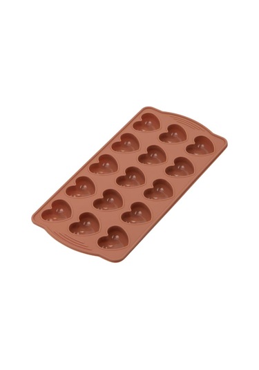 Silicolife Kalp Çikolata ve Buz Kalıbı Kahverengi