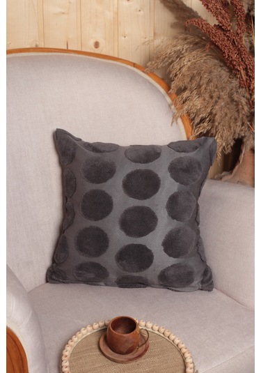 Luna Welsoft Jakarlı Dekoratif Kırlent Kılıfı 43x43 Cm - Ztluna0 KARIŞIK