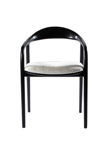 Zodiac Exclusive Yılan Ahşap Sandalye Siyah - Beyaz