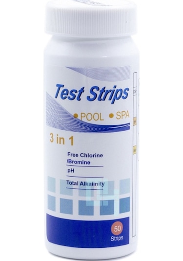 Pazly 50 Adet Havuz Spor Salonu Su Kalitesi Test Stripleri Ph Klor Brom Alkali Ölçümü