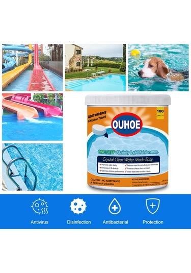 Pazly Pratik Havuz Temizleme Tabletleri - Kokusuz, Algsiz, Lekesiz Su