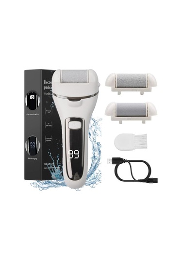 Elektrikli Ayak Öğütücü Masaj Peeling Nasır Pedikür Aracı Nasır Sökücü Beyaz