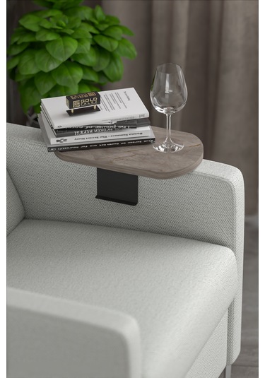 İkili Yan Sehpa Ayarlanabilir Tepsi Oval Dekoratif Gordion